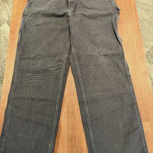 Carhartt Mens Canvas Duck Pants Gray 35x32 Original Dungaree Fit Carpenter